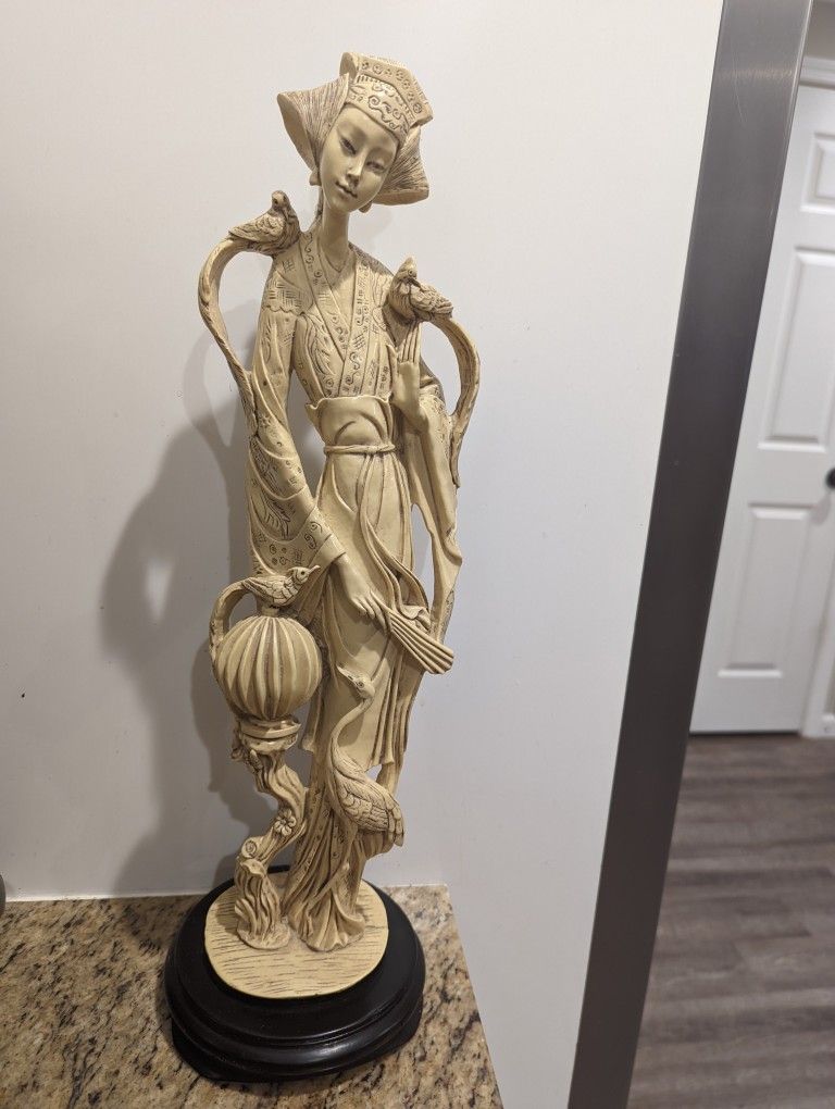 A. Santini Resin Composite Chinese Figural Sculpture