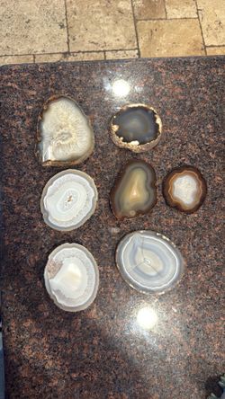 Sliced Agate Coasters