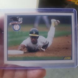 Ricky Henderson 1990 "Score" Card In Excellent Condition 