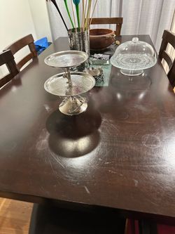 Dining tables and six high chairs