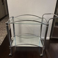Glass bar cart - Like New!