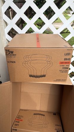 75-Watt Equivalent BR40 Dimmable LED Light Bulbs (Soft White).