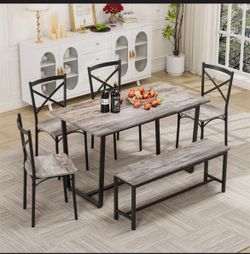 Dining Table Set for 6 - New In Box