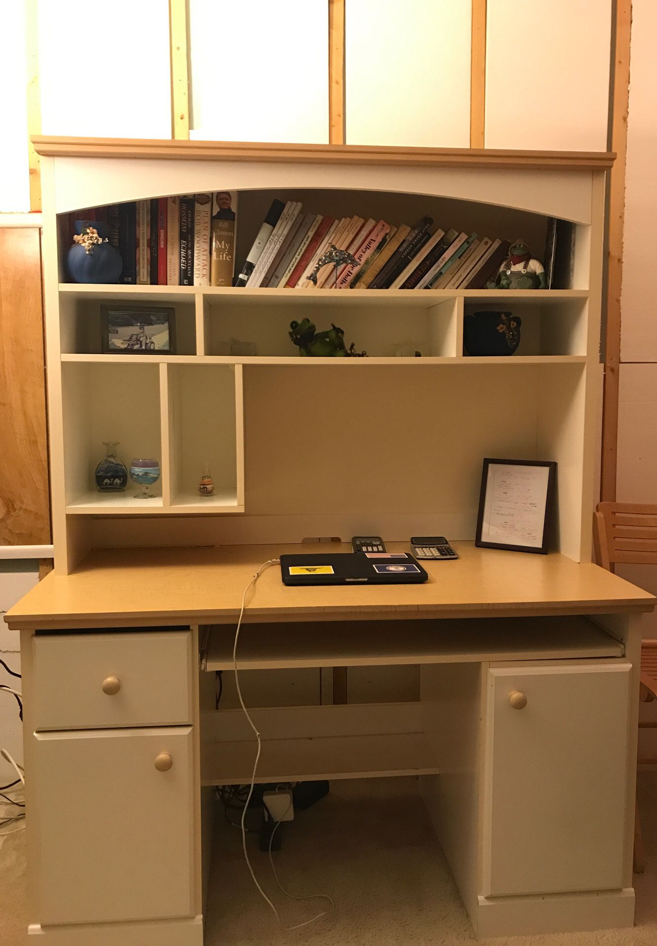 Desk with book shelves