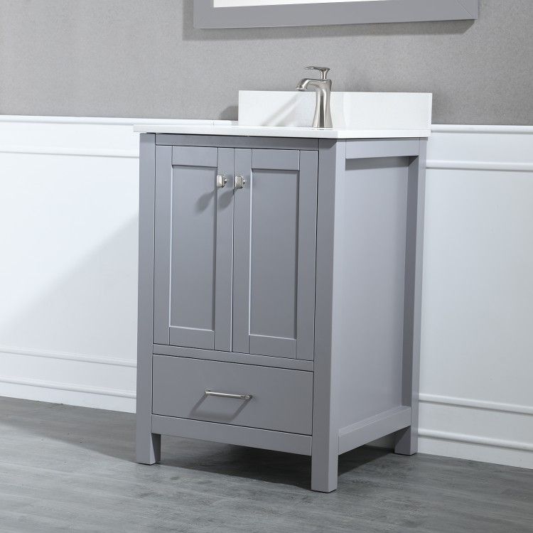 24 inch Quartz stone Gray bathroom vanity Clearance Sale for Sale in