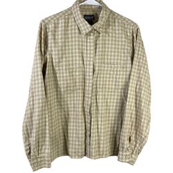 PATAGONIA womens plaid button down shirt with pockets organic cotton Size Medium