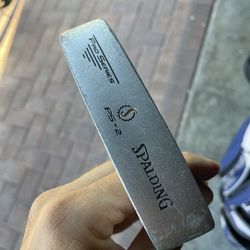 Spaulding PS2 golf putter in right hand  Steel shaft 34