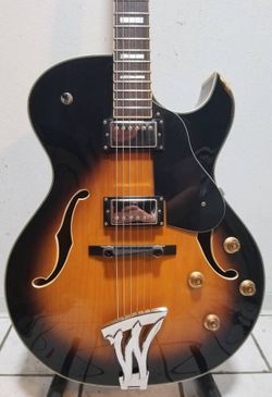 Washburn J-3TSK Tobacco Sunburst Hollowbody Electric Guitar