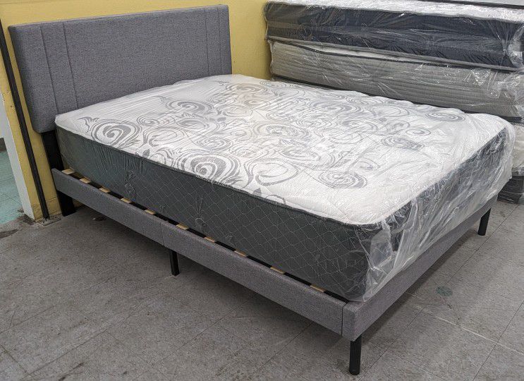 Brand New! Full-Size Upholstered Bed Frames And New Mattress $250 each