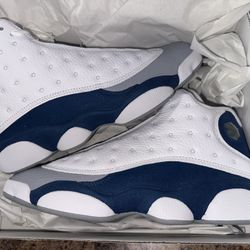 Brand new Jordan 13 Retro White/French Blue/Fire Red, men's size 10! 