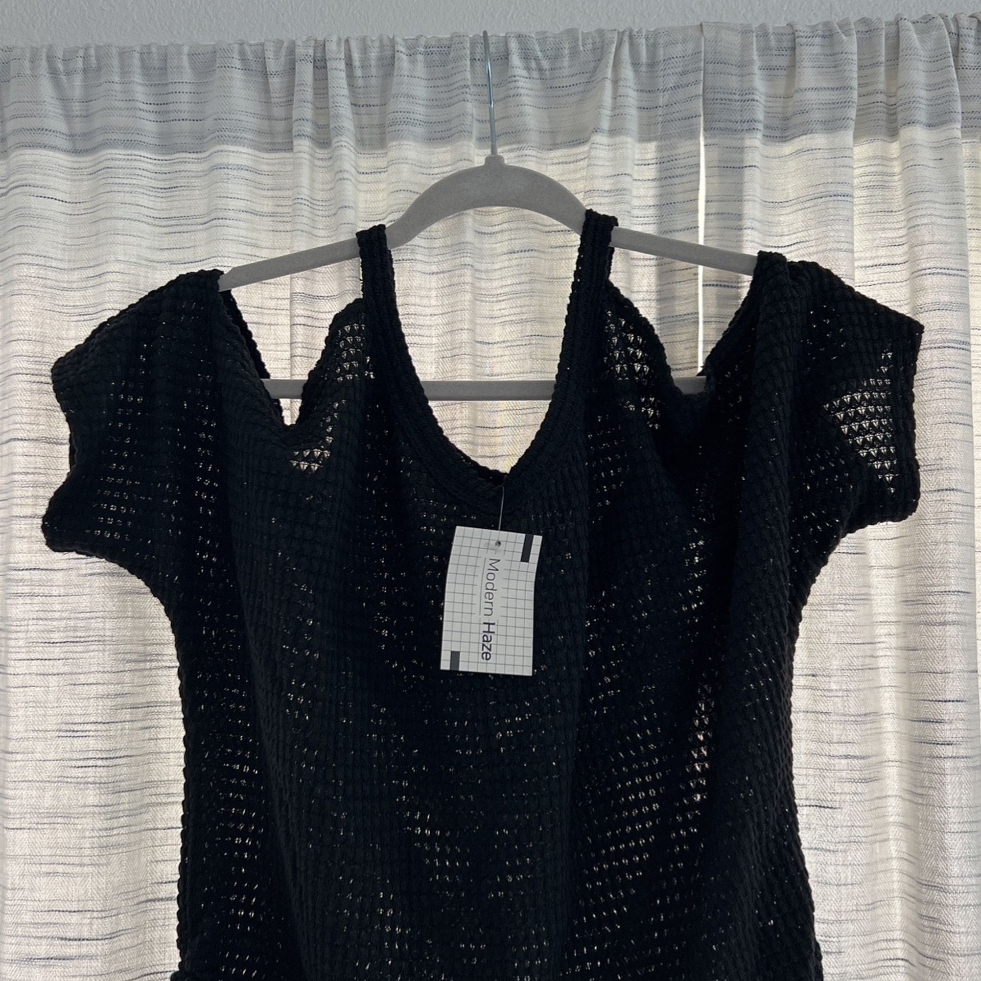 New Black Knit Top
