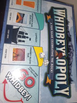 Whidbeyopoly Monopoly Board Game With Whidbey Island Properties And Businesses