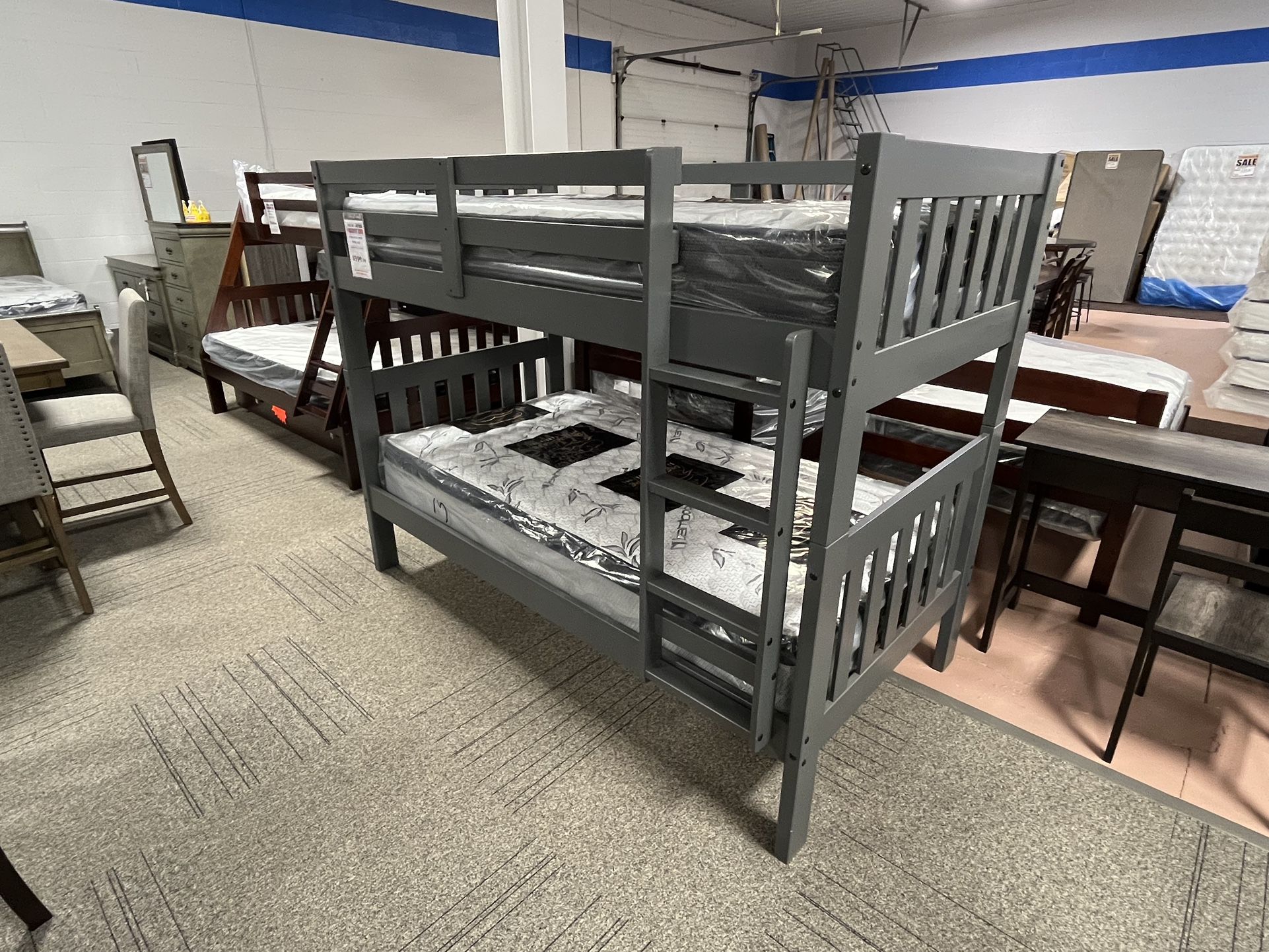 Solid Wood Twin Over Twin Bunk bed!