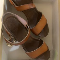 Brown Ankle-Strap Sandals – Size 6.5