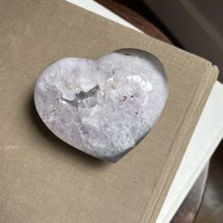Druzy Agate Heart ( 3.5" x 2.8" ) firm on price 