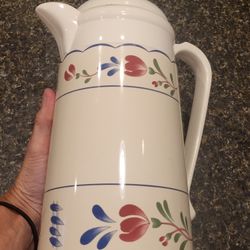 Nikko Happy Holidays plastic thermos/carafe and lid 