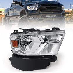 Halogen Headlights Assembly Compatible with Dodge Ram 1(contact info removed)-2022 Replacement Headlamp (RH)
