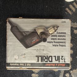 1983 Unopened 1/2"in Black And Decker Drill Unoped/unused