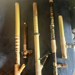 Hand Crafted Bamboo Pipes 