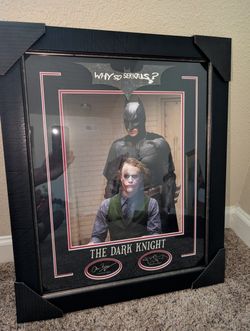 🦇 The Dark Knight Framed Collector’s Art – Batman & Joker – “Why So Serious?”
