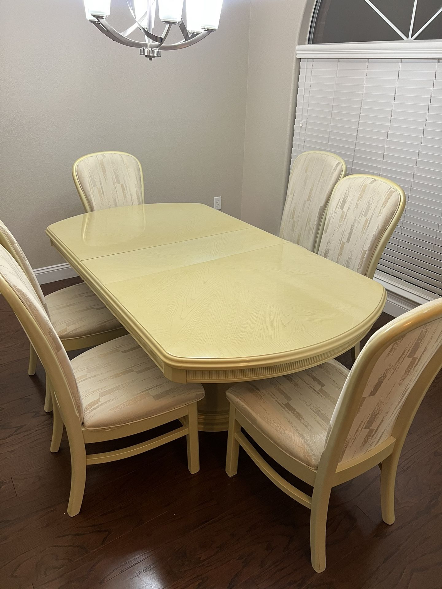 Elegant Retro Dining Table, Chairs + Buffet Set