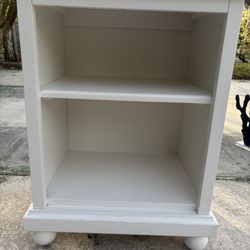 White Wooden Small nightstand