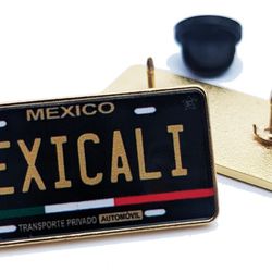 Pin Mexicali Car Plate Pin For Caps Clothing Enamel Badge Baja Pin Mexican Pin