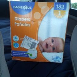 132ct Size 1 Babies R Us Brand Diapers 