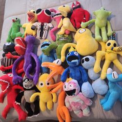 Rainbow Friends plushes