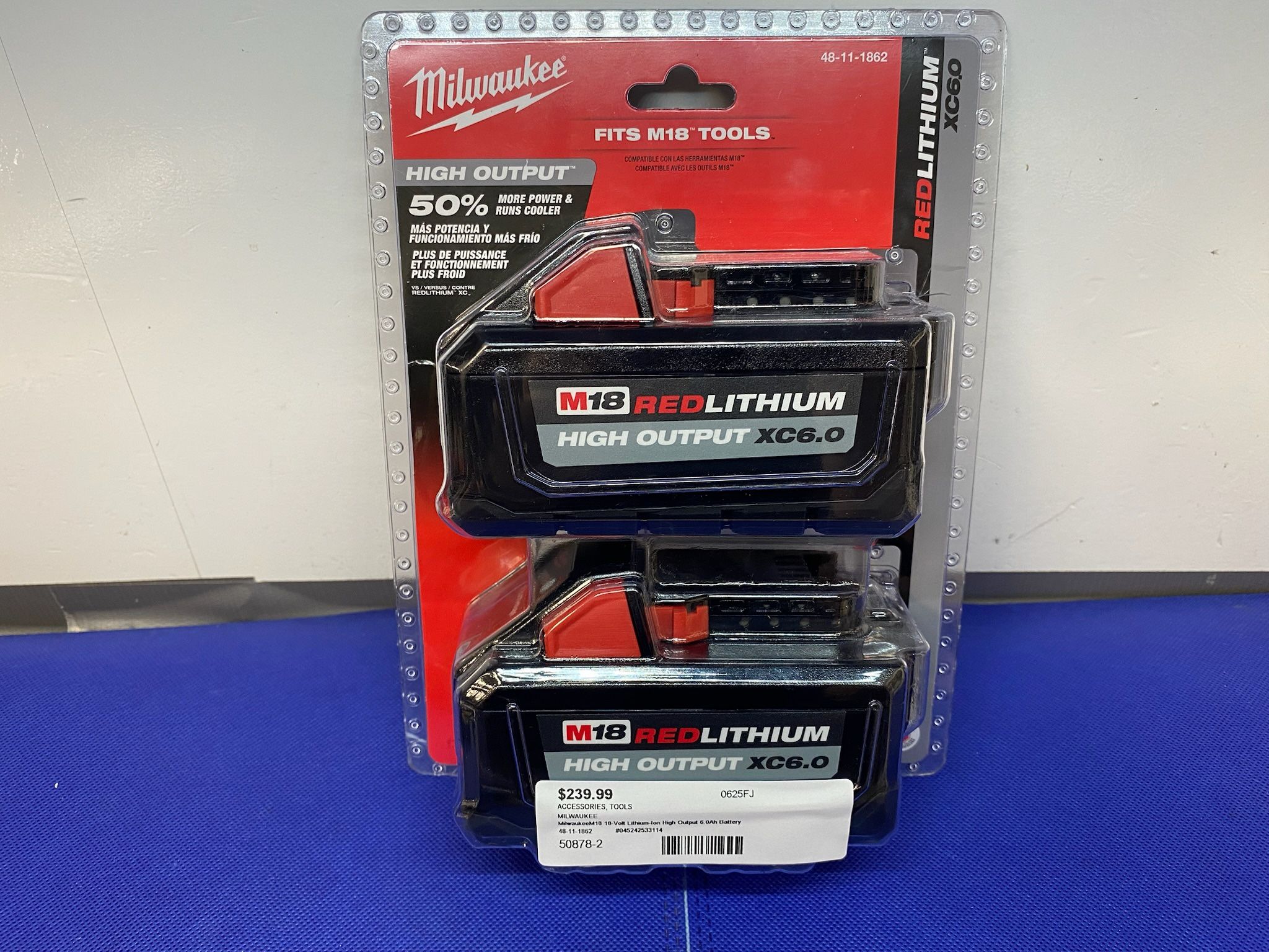 Milwaukee 48-11-1862 M18 18-Volt Lithium-Ion High Output 6.0Ah Battery Pack (2-Pack) New