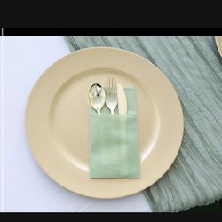 50 Gold Charger Plates 