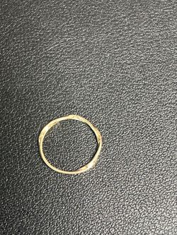 14K Gold Twisted Pinky Ring