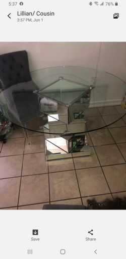 Glass high end table