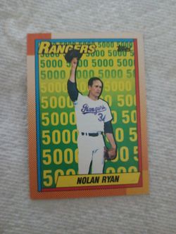 Rangers Nolan Ryan Baseball Card