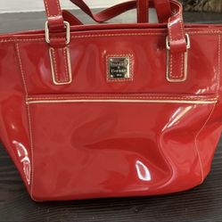 Dooney & Bourke Red Patent Leather Salem Tote Bag