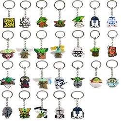 Pcs Yoda Keychains Party Favors Set 1.2-1.6 Inches
