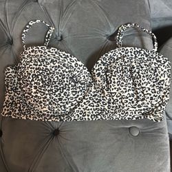 Animal Print Bikini Top-36DD