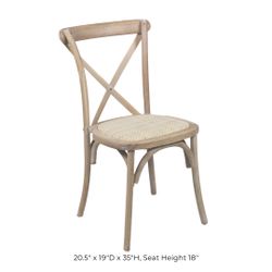 Oak Cross Back Dining Chair