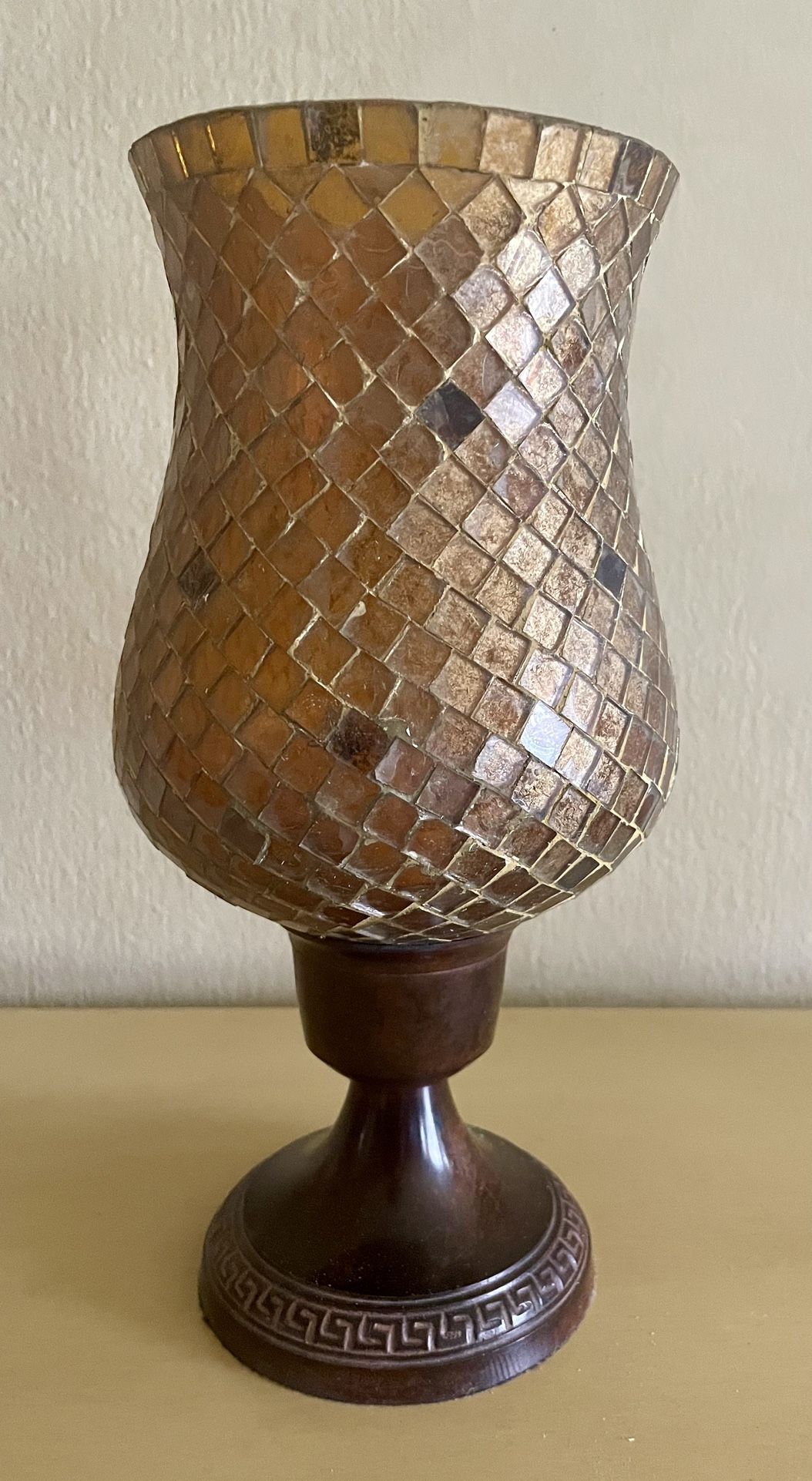 Gold Mosaic Candle Holder