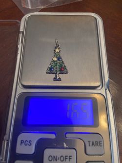 C351 Christmas Tree Pendant Charm with Colorful Enamel silver plated