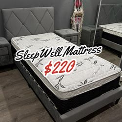 New Twin Bed Frame With Mattress 