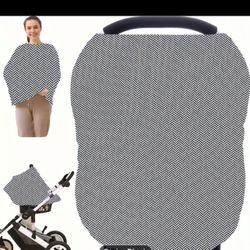 Safety 1st 4 In 1 Multipurpose Nursing Car Seat Cover Shopping Cart Cover  Scarf Chevron 
