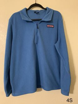 Vineyard Vines 1/4 Zip Pullover Fleece Sweater Size l Color Blue