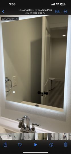LED Bathroom Mirror 30"x 29”for Wall, Vanity Lighted Mirror with Anti-Fog, Shatter-Proof, Colors (Horizontal/Vertical)