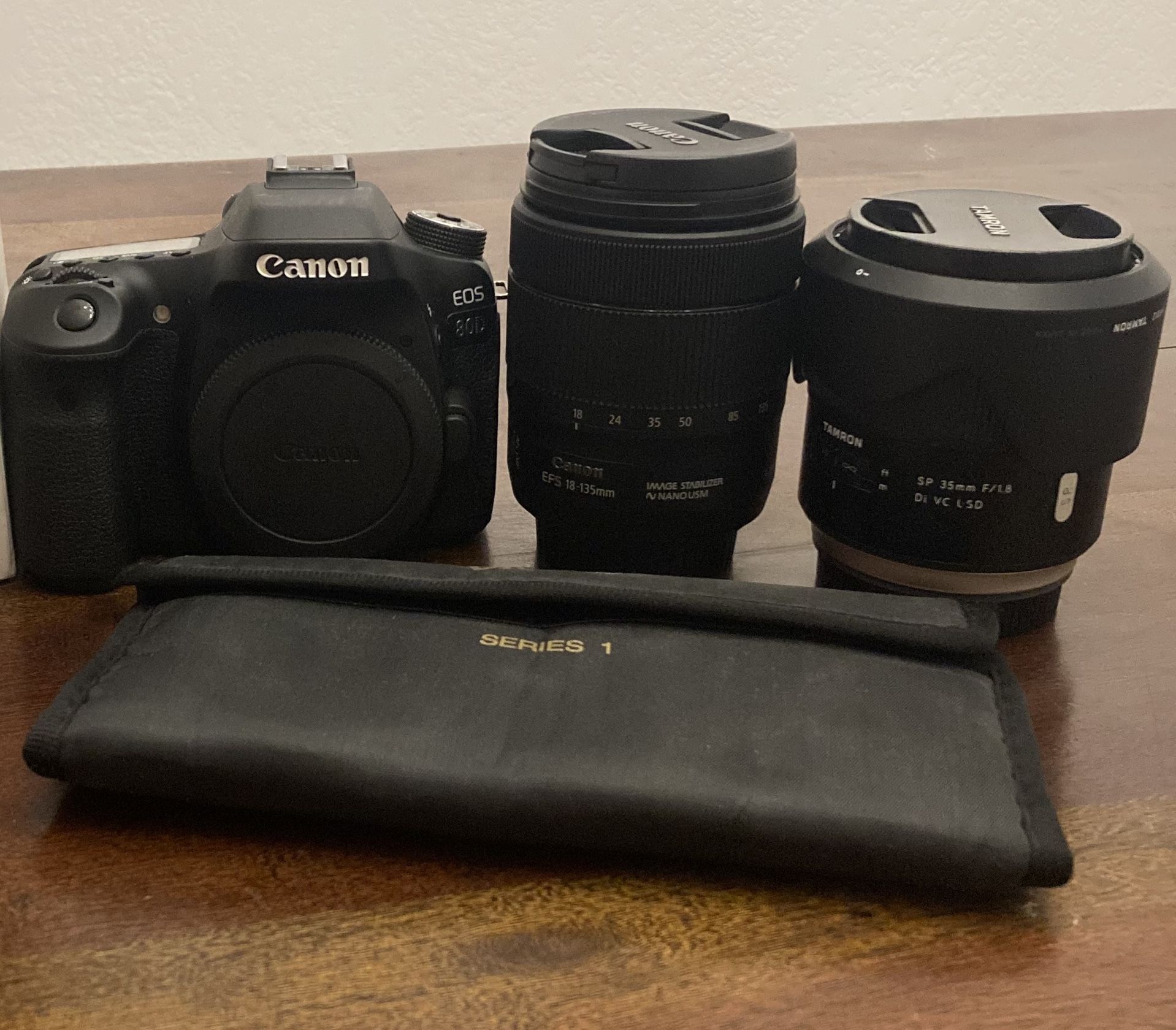 Canon EOS 80D with 2 lenses
