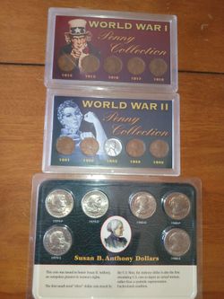 WW1, WW2 and Susan B Anthony Dollars