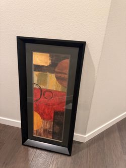 Framed Abstract Wall Art – 19” x 39”