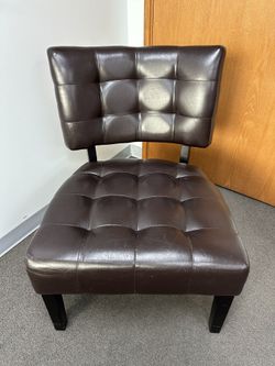 Brown PU Accent Chair 