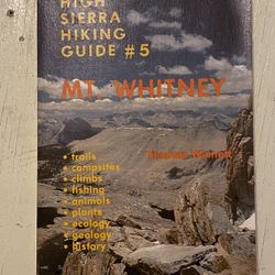 High Sierra Hiking Guide #5: Mt. Whitney — Vintage Edition w/ Original Fold-Out Map  Description  Classic vintage hiking guide focused on Mt. Whitney 