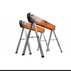 Speedhorse 45 in. W x 30 in. H Steel Folding Sawhorse 1800 lbs. Capacity (2-Pack), like new